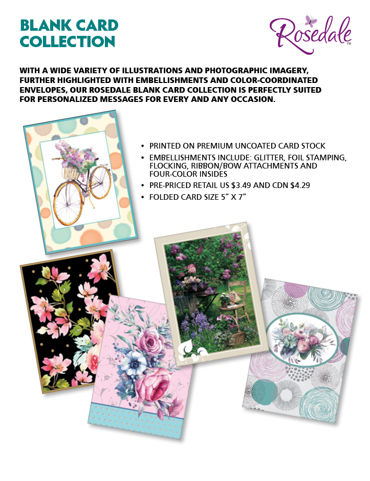 Rosedale Blank Wholesale Greeting Cards